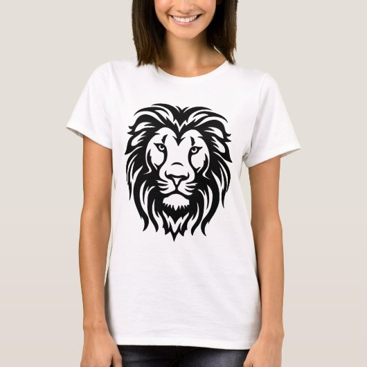 Leeuw Teken T-Shirt – Creatieve Schets Stijl Grafi (Voorkant)