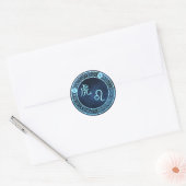 Leeuw/tijger Ronde Sticker (Envelop)