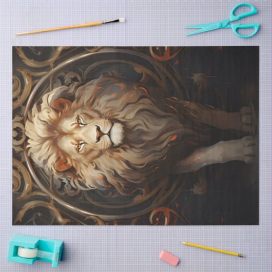  leeuw tissuepapier (Craft)