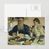 Leeuw Tolstoy met zijn vrouw in Yasnaya Polyana Briefkaart (Voorkant / Achterkant)