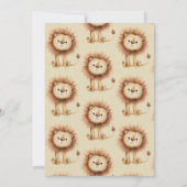 Leeuw Twee Wilde Safari Dieren 2e Verjaardag Kaart (Achterkant)