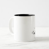 leeuw tweekleurige koffiemok (Voorkant links)