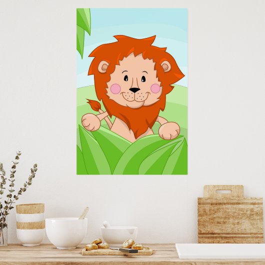 Leeuw uit Afrika Poster (Keuken)