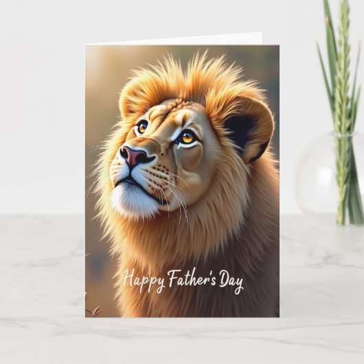 Leeuw Vaderdag kaart met zachte uitstraling (Voorkant)