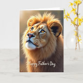 Leeuw Vaderdag kaart met zachte uitstraling (Gele Bloem)