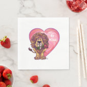 Leeuw Valentijnsdag Servet (Insitu)