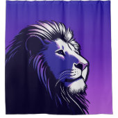 Leeuw van de jaren 80 douchegordijn (Voorkant)