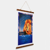 'Leeuw van de stam van Juda' Hangend Wandkleed (Gebogen)