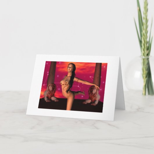 Leeuw van de Verjaardag ~ van de dierenriem de Kaart (Voorkant)