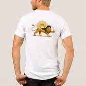 Leeuw van Deen, osbloed halve maan/ster logo wit Tri-Blend Shirt (Achterkant)