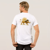 Leeuw van Deen, osbloed halve maan/ster logo wit Tri-Blend Shirt (Achterkant volledig)
