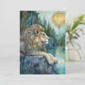 Leeuw van het Betoverde Rijk Fantasy Kunst Plat Ka (Staand voorkant)