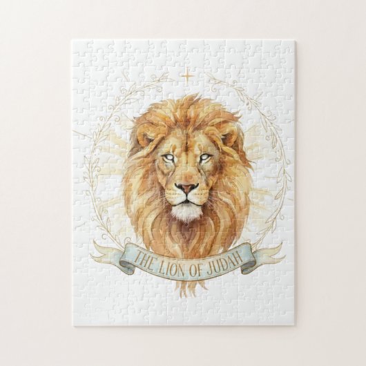 Leeuw van Juda Bijbelse Aquarel Legpuzzel (Verticaal)