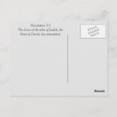 Leeuw van Juda Bijbelvers Openbaring 5:5 Briefkaar Briefkaart (Achterkant)