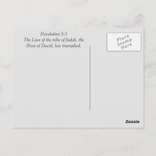 Leeuw van Juda Bijbelvers Openbaring 5:5 Briefkaar Briefkaart (Achterkant)