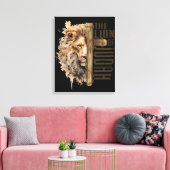 Leeuw van Juda Canvas Kunst (Insitu (Woonkamer))