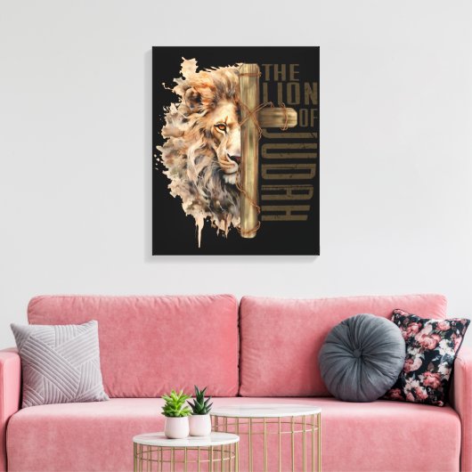 Leeuw van Juda Canvas Kunst (Insitu (Woonkamer))