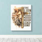 Leeuw van Juda Canvas Kunst (Insitu (Houten vloer))