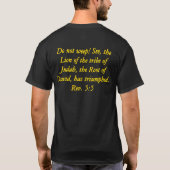 "Leeuw van Juda" Christelijk T-shirt (Achterkant)