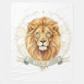 Leeuw van Juda Grote Fleece Dekbed - 60x80 Deken (Voorkant)