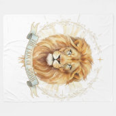 Leeuw van Juda Grote Fleece Dekbed - 60x80 Deken (Voorkant (Horizontaal))
