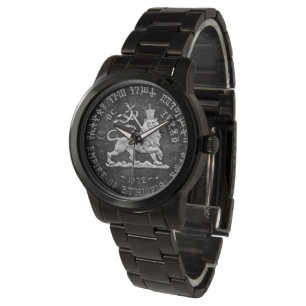 Leeuw van Juda - Haile Selassie - Rastafari Horlog Horloge
