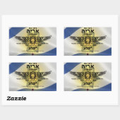 Leeuw van Juda Hebreeuws Rechthoekige Sticker (Vel)