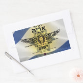 Leeuw van Juda Hebreeuws Rechthoekige Sticker (Envelop)