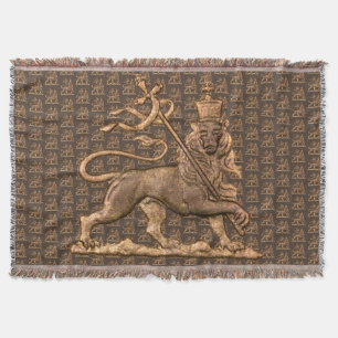 Leeuw van Juda Jah Army INI Haile Selassie Rasta Deken