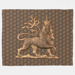 Leeuw van Juda Jah Army INI Haile Selassie Rasta Fleece Deken