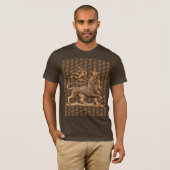 Leeuw van Juda Jah Army INI Haile Selassie Rasta T-shirt (Voorkant volledig)