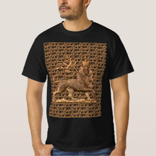 Leeuw van Juda Jah Army INI Haile Selassie Rasta T-shirt