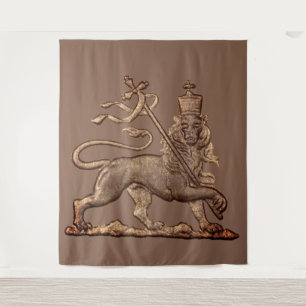 Leeuw van Juda Jah Army INI Haile Selassie Rasta Wandkleed