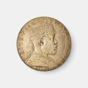 Leeuw van Juda Jah Leger Menelik II Rasta Roots Magneet