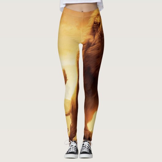Leeuw van Juda - Jah Rasta - Power Yoga Leggings (Voorkant)