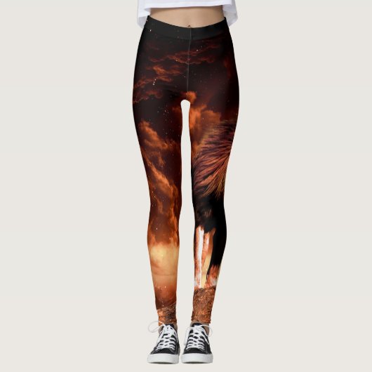Leeuw van Juda - Jah Rasta - Power Yoga Leggings (Voorkant)