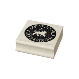Leeuw van Juda Jah Rastafari Houten Stempel