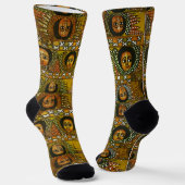 Leeuw van Juda Jah Rastafari Rasta Reggae Sokken (Gebogen)