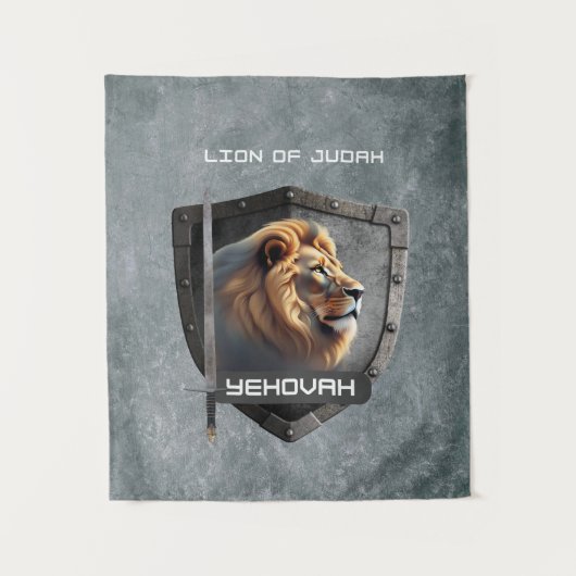 Leeuw van Juda Jehovah Wandkleed (Voorkant)