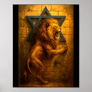 Leeuw Van Juda Jeruzalem Westelijke Muur De Ster V Poster