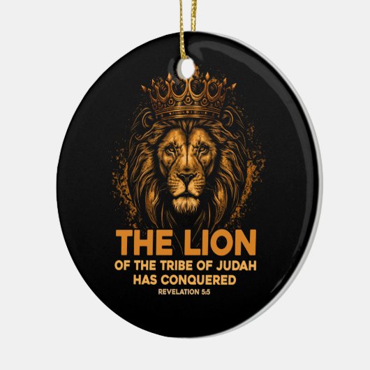 Leeuw van Juda Jezus Bijbelvers Christelijk Revela Keramisch Ornament (Links)