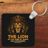 Leeuw van Juda Jezus Bijbelvers Christelijk Revela Sleutelhanger (Achterkant)