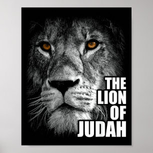 Leeuw Van Juda Jezus Christelijk Geloof Boven Angs Poster