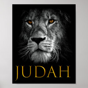 Leeuw Van Juda Jezus Christelijk Geloof Over Angst Poster