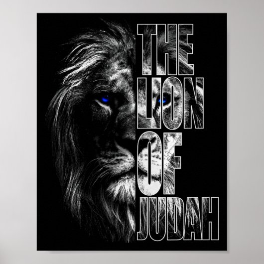 Leeuw Van Juda Jezus Christelijk Geloof Over Angst Poster (Voorkant)