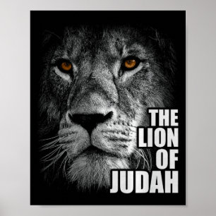 Leeuw Van Juda Jezus Christelijk Geloof Over Angst Poster