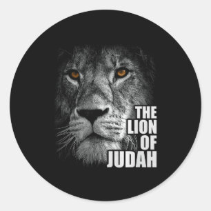 Leeuw Van Juda Jezus Christelijk Geloof Over Angst Ronde Sticker