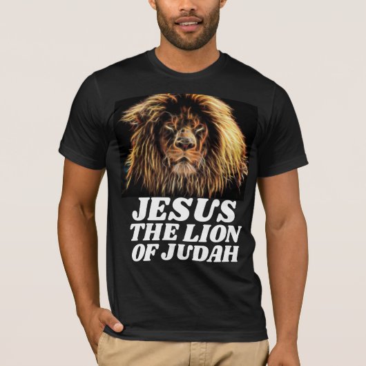 LEEUW VAN JUDA JEZUS CHRISTELIJK T-SHIRT (Voorkant)