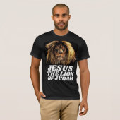 LEEUW VAN JUDA JEZUS CHRISTELIJK T-SHIRT (Voorkant volledig)