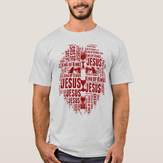 Leeuw van Juda: Jezus is Koning der koningen T-shirt (Voorkant)
